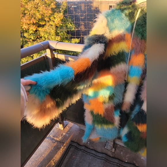 Koche Color Block Feather Hooded Jacket - Picture 7 of 10